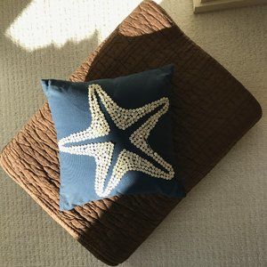 Queen Pottery Barn Quilt with Matching Sham & Coordinating Decorative Pillow